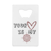 Dein Herz ist mein Kompass Geldbeutel Flaschenöffner (Rückseite)