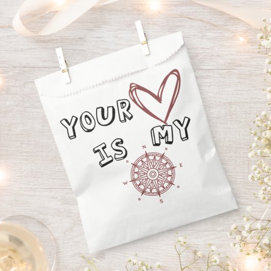 Dein Herz ist mein Kompass Geschenktütchen (Ausgeschnitten)
