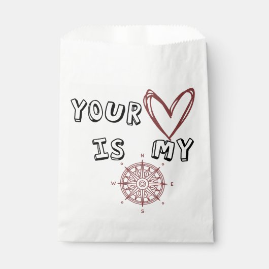 Dein Herz ist mein Kompass Geschenktütchen (Vorderseite)