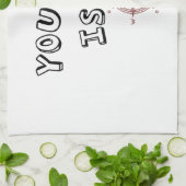 Dein Herz ist mein Kompass Geschirrtuch (Gefaltet)