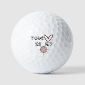 Dein Herz ist mein Kompass Golfball (Vorderseite)
