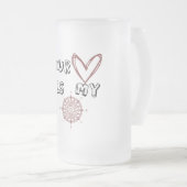 Dein Herz ist mein Kompass Mattglas Bierglas (VorderseiteRechts)