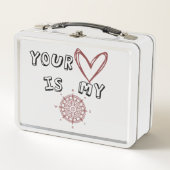 Dein Herz ist mein Kompass Metall Brotdose (Vorderseite)