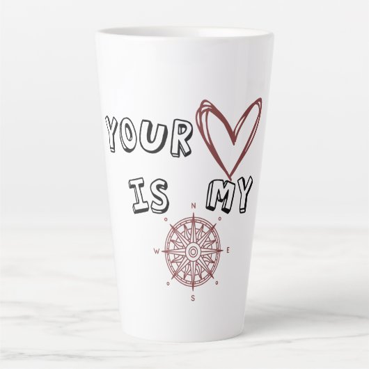 Dein Herz ist mein Kompass Milchtasse (Vorderseite)