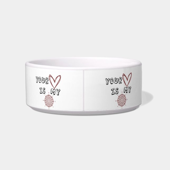 Dein Herz ist mein Kompass Napf (Rückseite)