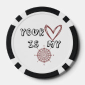 Dein Herz ist mein Kompass Pokerchips (Rückseite)