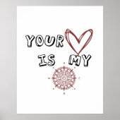 Dein Herz ist mein Kompass Poster (Vorne)