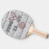 Dein Herz ist mein Kompass Tischtennis Schläger (Seitenansicht)
