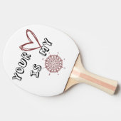 Dein Herz ist mein Kompass Tischtennis Schläger (Seitenansicht)