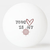 Dein Herz ist mein Kompass Tischtennisball (Vorderseite)