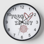 Dein Herz ist mein Kompass Uhr (Vorderseite)