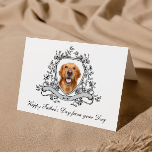 Dein Hund in einem Chinoiserie-Wappen Alles Gute z Feiertagskarte