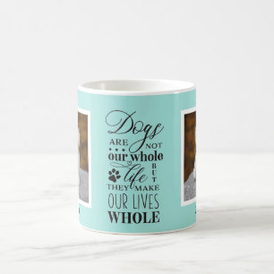 Dein Hunde-Foto und Hunde-Zitat Grün Kaffeetasse