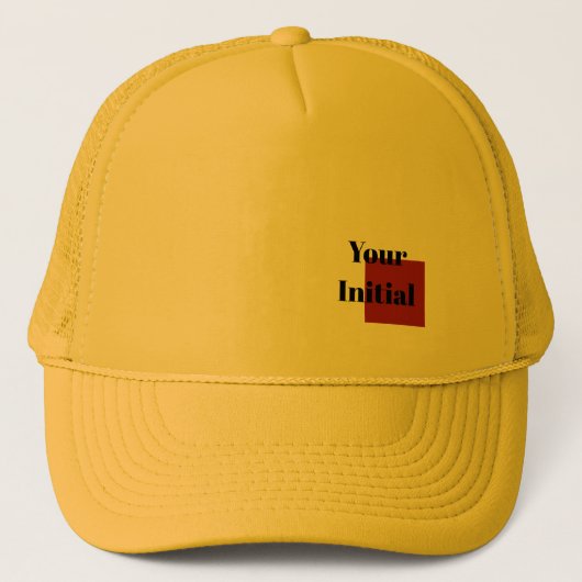 Dein Initialen-Monogramm Gold Truckerkappe (Vorderseite)