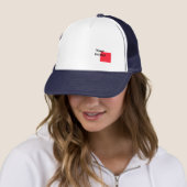 Dein Initialen-Monogramm in Marineblau Truckerkappe (Beispiel)
