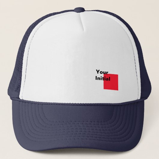 Dein Initialen-Monogramm in Marineblau Truckerkappe (Vorderseite)