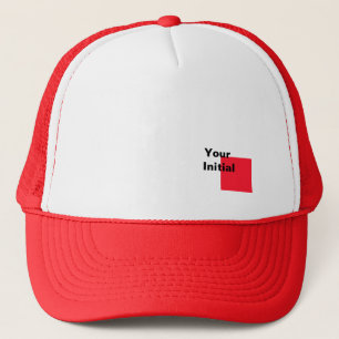 Dein Initialen-Monogramm Rot Truckerkappe
