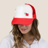 Dein Initialen-Monogramm Rot Truckerkappe (Beispiel)