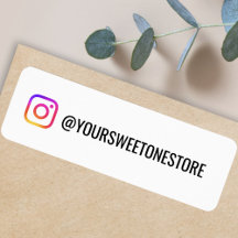 Dein Instagram-Name-Etikett und Logo-Icon-Aufklebe