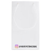 Dein Instagram-Name Social-Media-Icon gebrandet Kleine Geschenktüte (Rückseite)