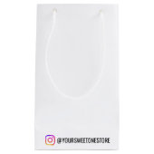Dein Instagram-Name Social-Media-Icon gebrandet Kleine Geschenktüte (Vorderseite)