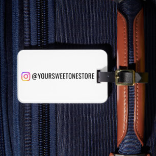 Dein Instagram-Name & Social-Media-Icon-Promo Gepäckanhänger