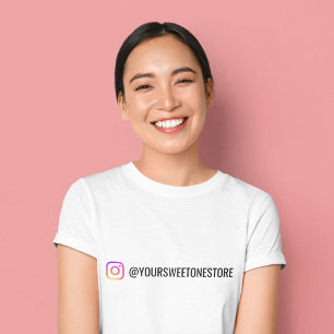 Dein Instagram-Name & Social-Media-Icon-Promo T-Shirt