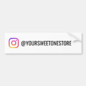 Dein Instagram-Name Social-Media-Logo-Symbol Autoaufkleber (Vorne)