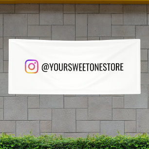 Dein Instagram-Name und Social-Media-Icon-Promo Banner