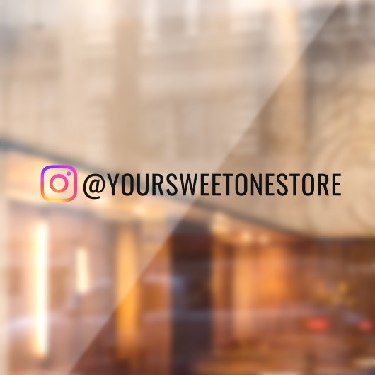 Dein Instagram-Name und Social-Media-Icon-Promo Fensteraufkleber (Blatt 2)