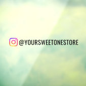 Dein Instagram-Name und Social-Media-Icon-Promo Fensteraufkleber (Blatt 3)