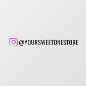 Dein Instagram-Name und Social-Media-Icon-Promo Fensteraufkleber (Blatt)
