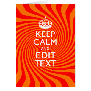 Dein Keep Calm Spruch auf lebendigem orangefarbene