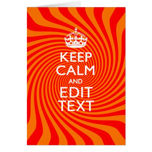 Dein Keep Calm Spruch auf lebendigem orangefarbene (Vorne)