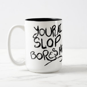 Dein KI-Schrott langweilt mich Zweifarbige Tasse