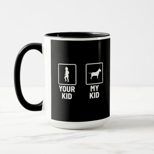 Dein Kind, mein Kind, mein kleiner Funny Bull Terr Tasse (Links)