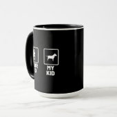 Dein Kind, mein Kind, mein kleiner Funny Bull Terr Tasse (Vorderseite Links)