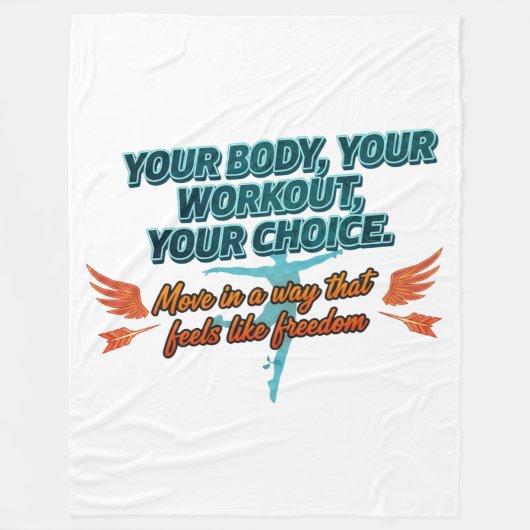 Dein Körper, dein Workout, deine Wahl Fleecedecke (Vorderseite)