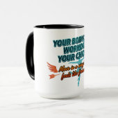 Dein Körper, dein Workout, deine Wahl Tasse (Vorderseite Links)