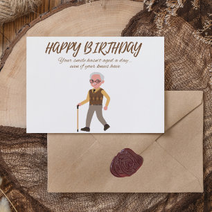 Dein Lächeln hat keine Alterskarte zum Geburtstag  Feiertagskarte