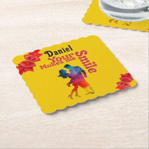 Dein Lächeln lässt mich lächeln, dass ich Valentin Untersetzer