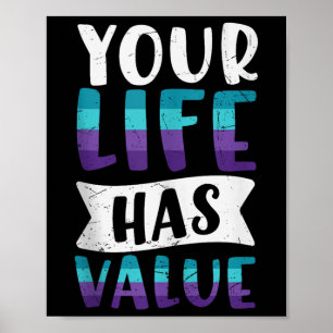 Dein Leben hat Wert Mental Health Botschaft Tank T Poster