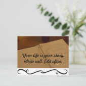Dein Leben ist deine Geschichte Postkarte (Stehend Vorderseite)