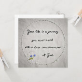 Dein Leben ist eine Reise Karte (Vorderseite/Rückseite Beispiel)