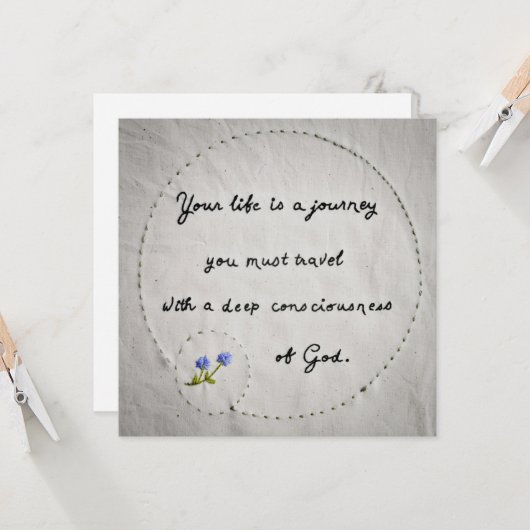 Dein Leben ist eine Reise Karte (Vorderseite/Rückseite Beispiel)