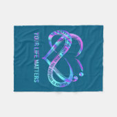 Dein Leben S Selbstmordpräventionsbewusstsein Blei Fleecedecke (Vorderseite (Horizontal))