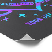 Dein Leben S Suizidprävention Türkis Lila Herz R Poster (Ecke)