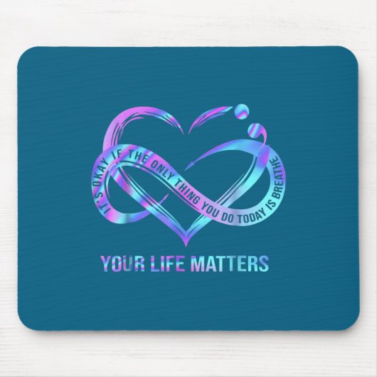 Dein Leben S Suizidpräventionsbewusstsein Bleib Mousepad (Vorne)