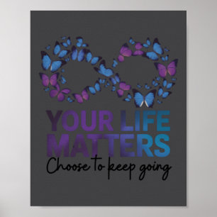 Dein Leben Wähle Weiterzumachen Selbstmordpräventi Poster