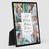 Dein Leben war ein Segen-Foto-Collage-Gedenkmal Fotoplatte (Seite)